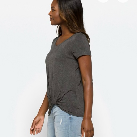 Nine Britton Charcoal Twist Front Tee - Picture 4 of 12